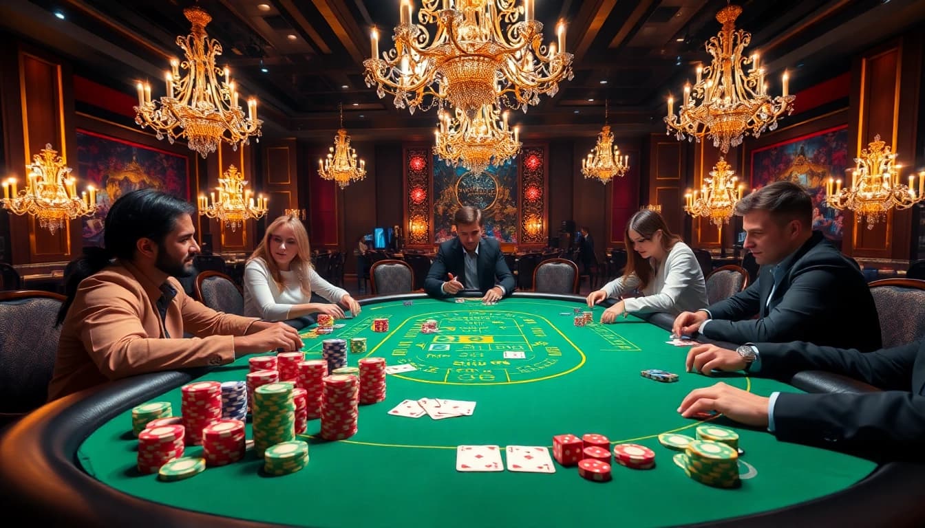 Engaging poker game scene featuring 9BET chips and cards for luxurious gameplay