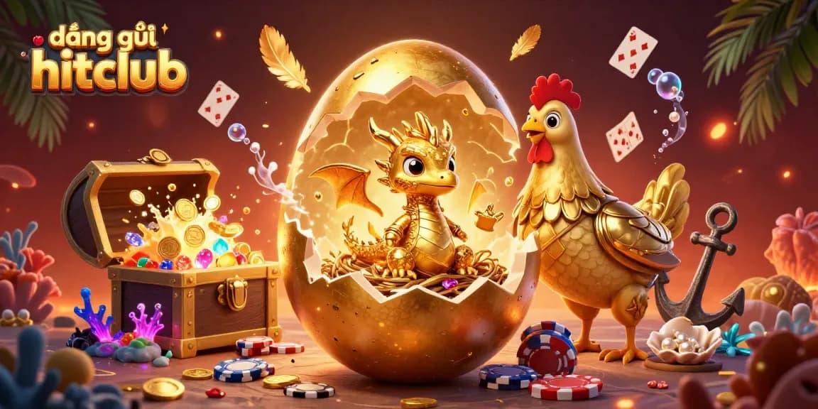 Engage with the exciting world of đăng ký hitclub featuring a golden dragon amidst gleaming casino elements.