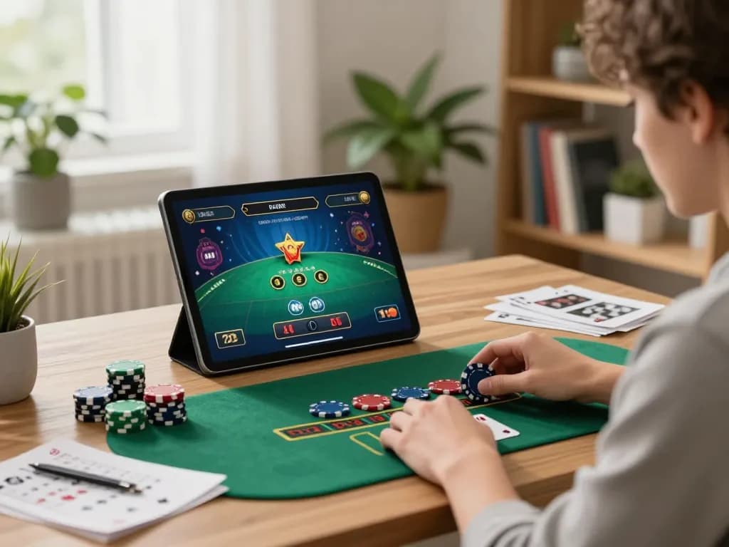 Experience open88 online blackjack with dynamic gameplay in a cozy home setting.