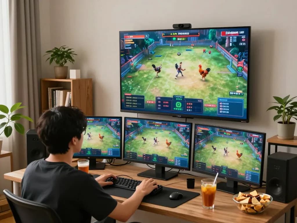Xem đá gà thomo HD trực tuyến với các tùy chọn phát trực tiếp và đặt cược hấp dẫn ngay tại nhà.
