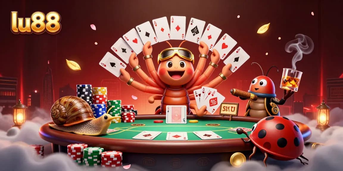 lu88 engaging players with a vibrant casino scene featuring unique character interactions.