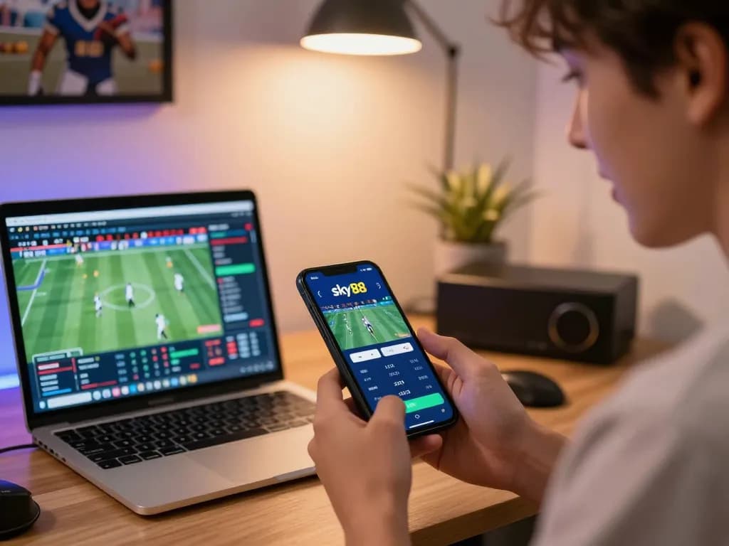 Sky88 app displaying live betting odds for immersive mobile sports gaming experience