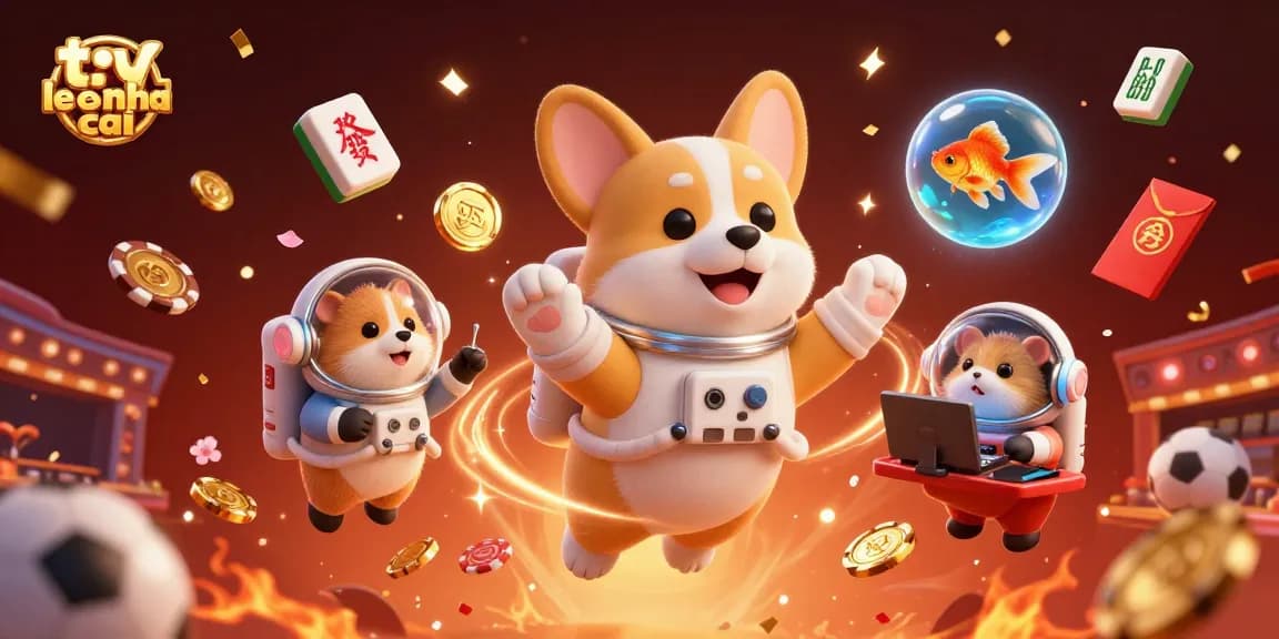Engage with ty le nha cai through a vibrant 3D illustration of a floating sports betting casino.