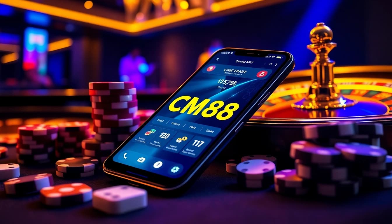 Tải app cm88 and enjoy mobile gambling with poker chips and a roulette wheel.