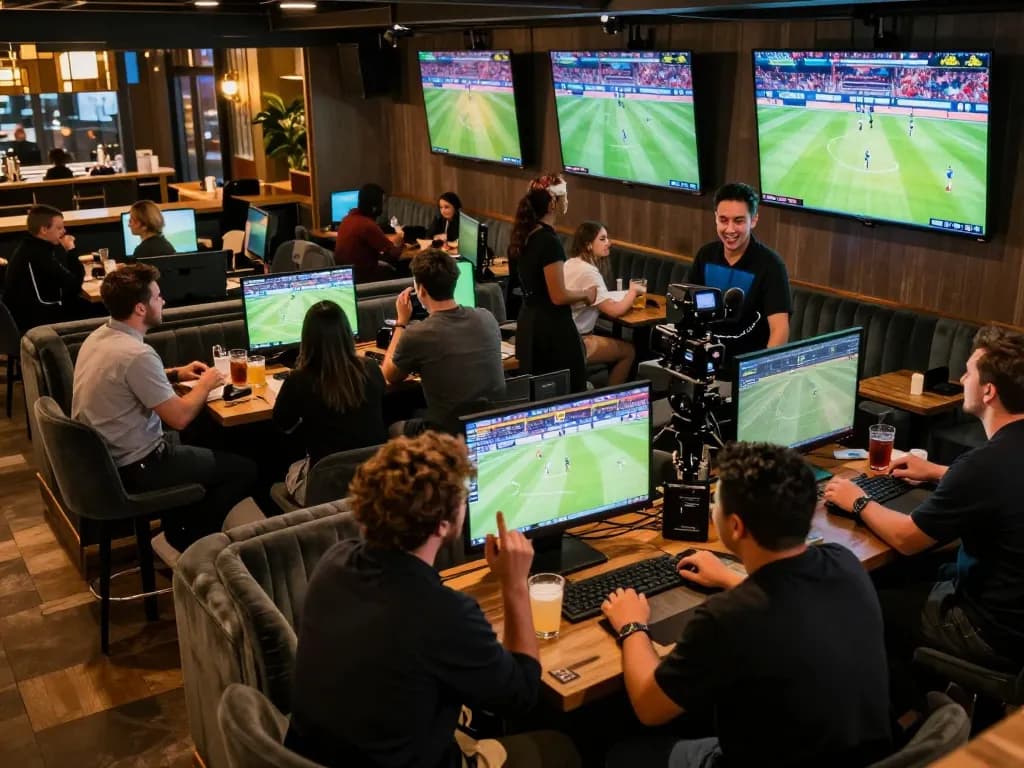Exciting sports betting at TX88 with patrons engaging in wagers on live games