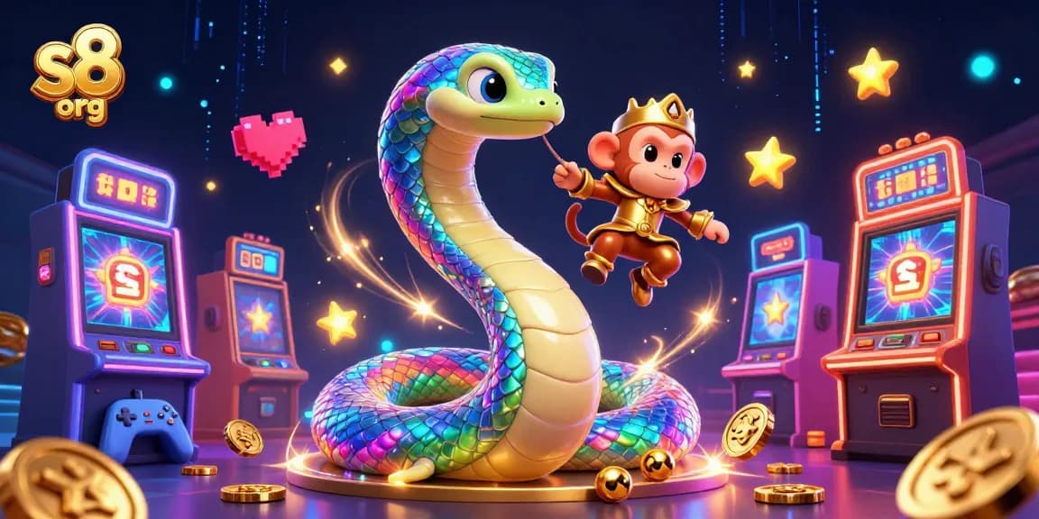 Experience the excitement of s8 org with vibrant slots and captivating characters in a magical casino scene.