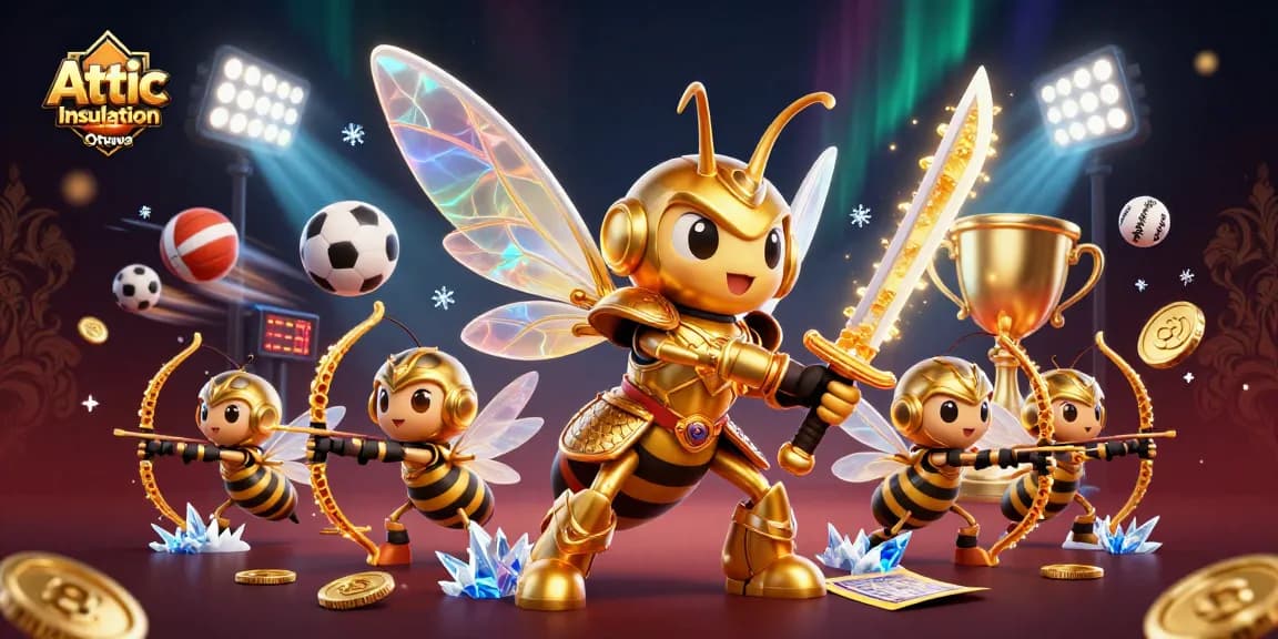 Witness the magic of Attic Insulation Ottawa as a golden hornet battles for energy efficiency.