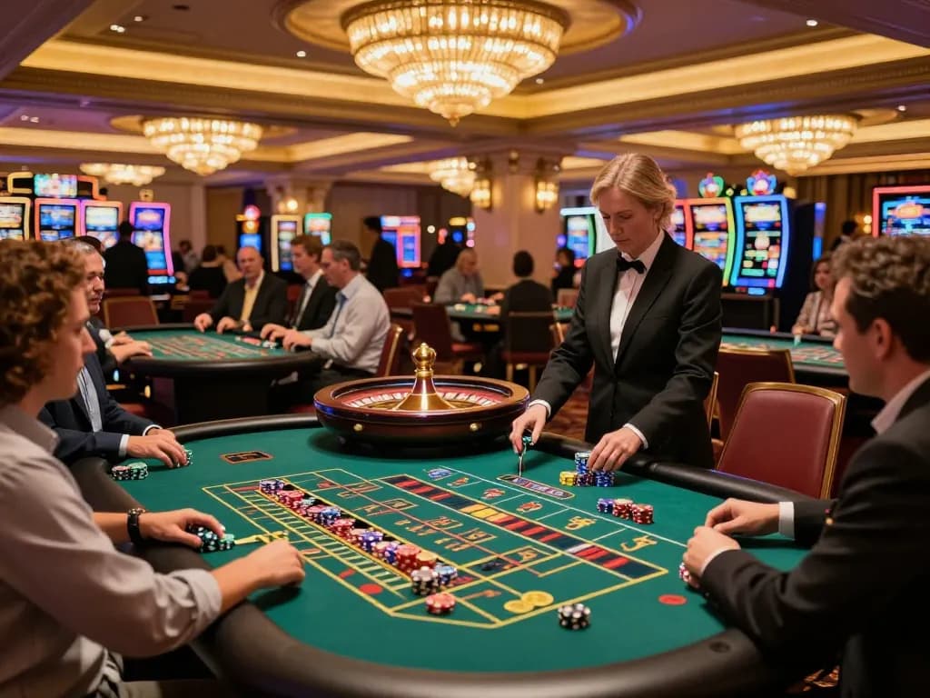 Experience the excitement of mmoo88 at a luxurious Las Vegas casino with vibrant roulette action.
