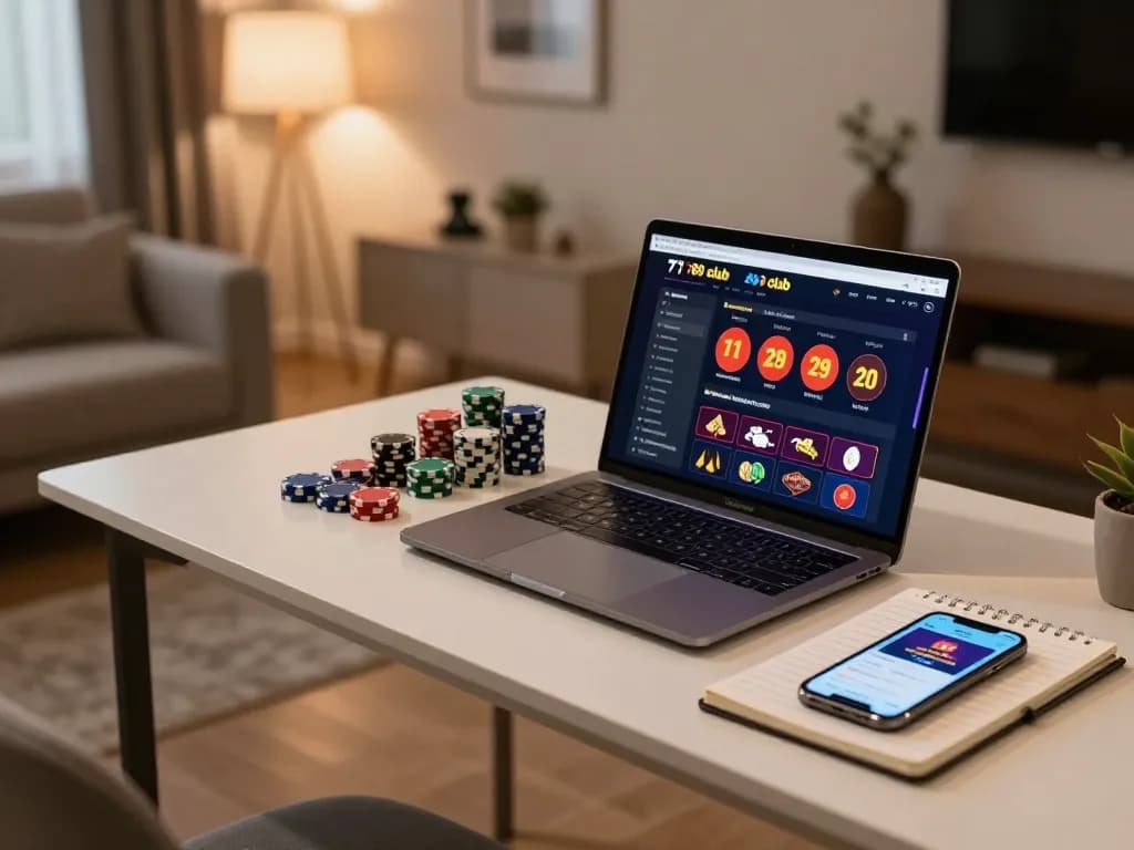 Engaging gameplay experience on 789 club online casino with comfortable home setup.