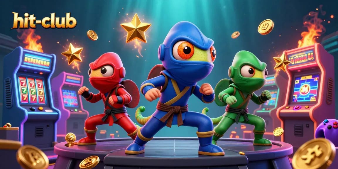 Join the hit-club and win big with slot reels and golden stars in this vibrant casino scene!