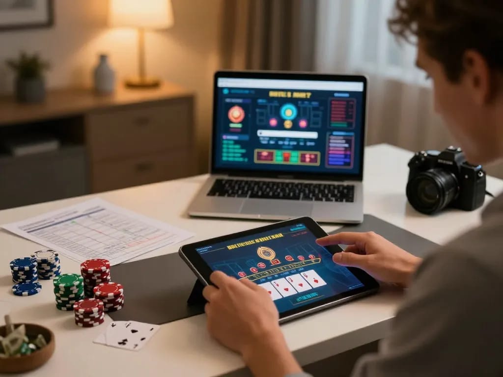 Immerse in the thrill of bin88 online blackjack gameplay with a player engaged in a live session.