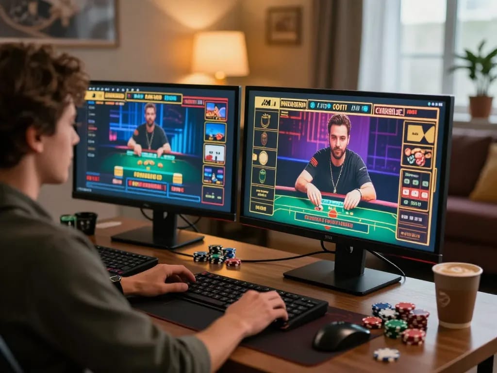 Engaged player enjoying dynamic cm88 online casino gameplay with live dealer games.