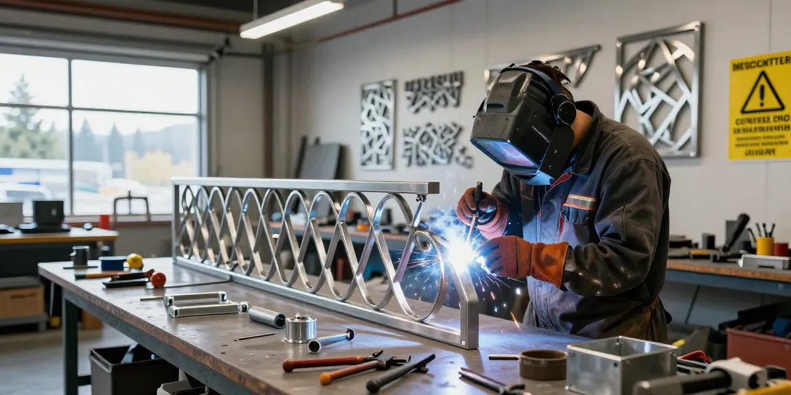 Expert metal fabrication in West Vancouver, showcasing intricate custom metalwork being crafted by skilled professionals.