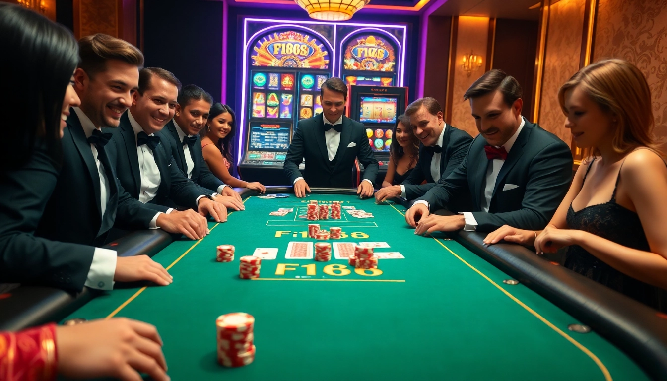 Experience high-stakes action at F168's luxurious casino, featuring professional dealers and exciting gameplay.