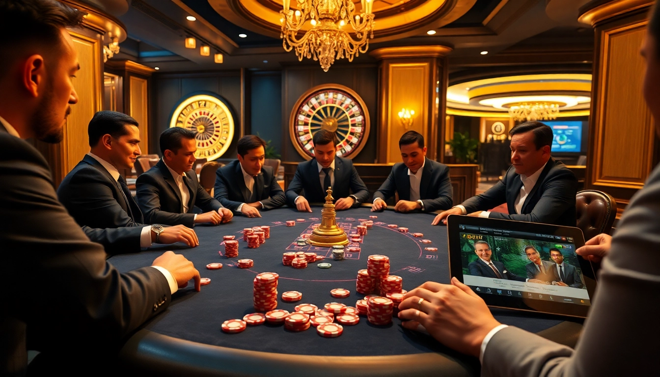 Experience high-stakes gameplay at luongsontv's premier online casino featuring a stunning poker scene.