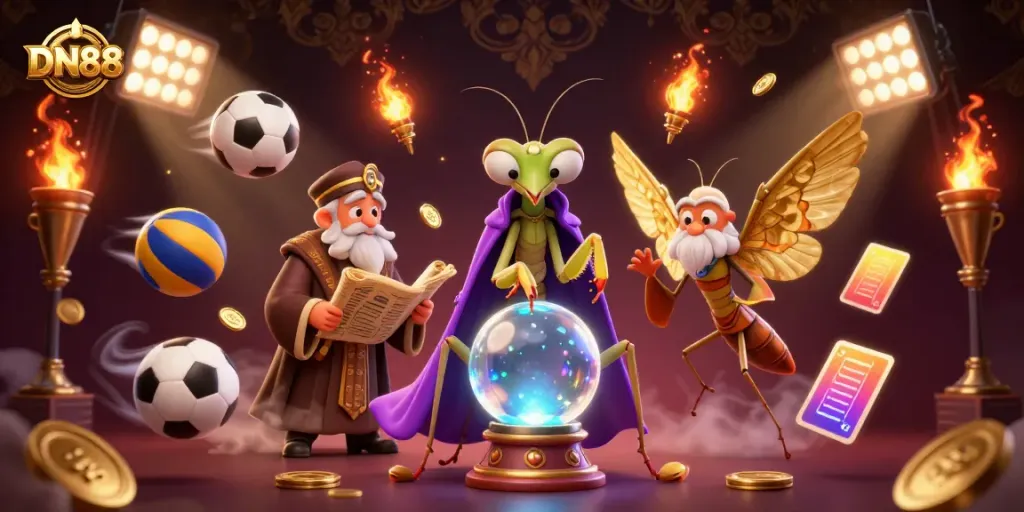 Experience the thrilling world of DN88 with vibrant 3D characters and dynamic sports elements.