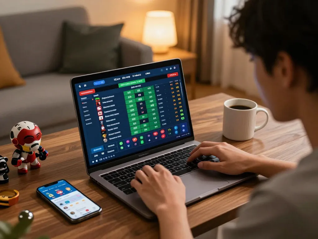 Kèo nhà cái 5 chuẩn displayed on a laptop during an intense online sports betting session