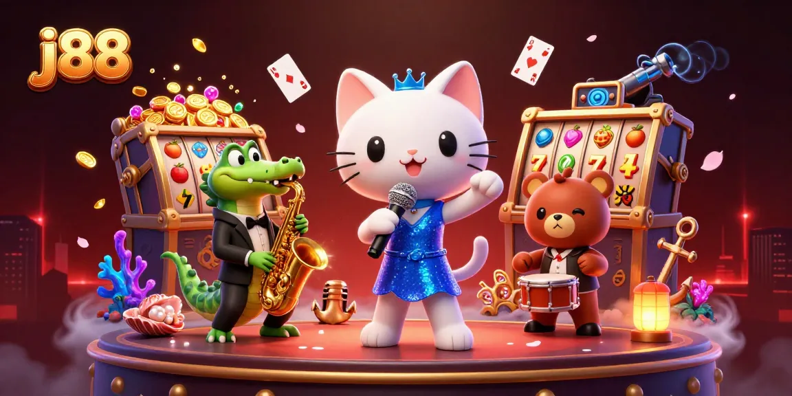 Spin and win with j88's vibrant casino scene featuring exciting jackpot gameplay.