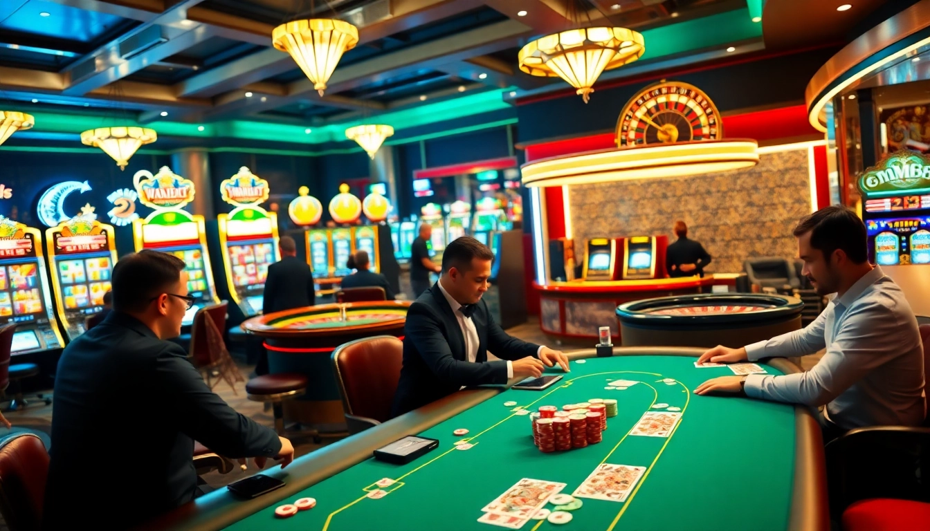 Players engaging in strategic poker at a professional casino setting while experiencing Mm88.