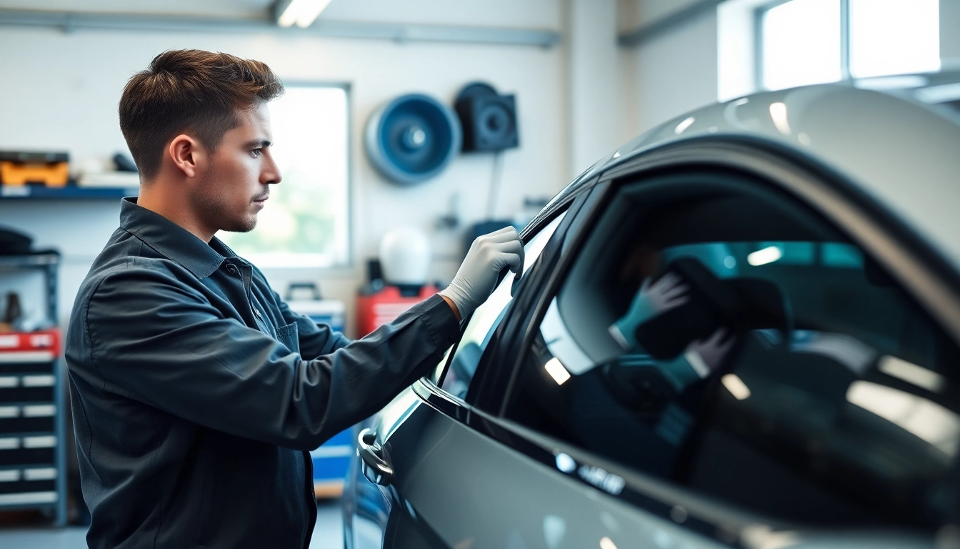 Enhance your vehicle with expert auto window tint near me applied by a professional.