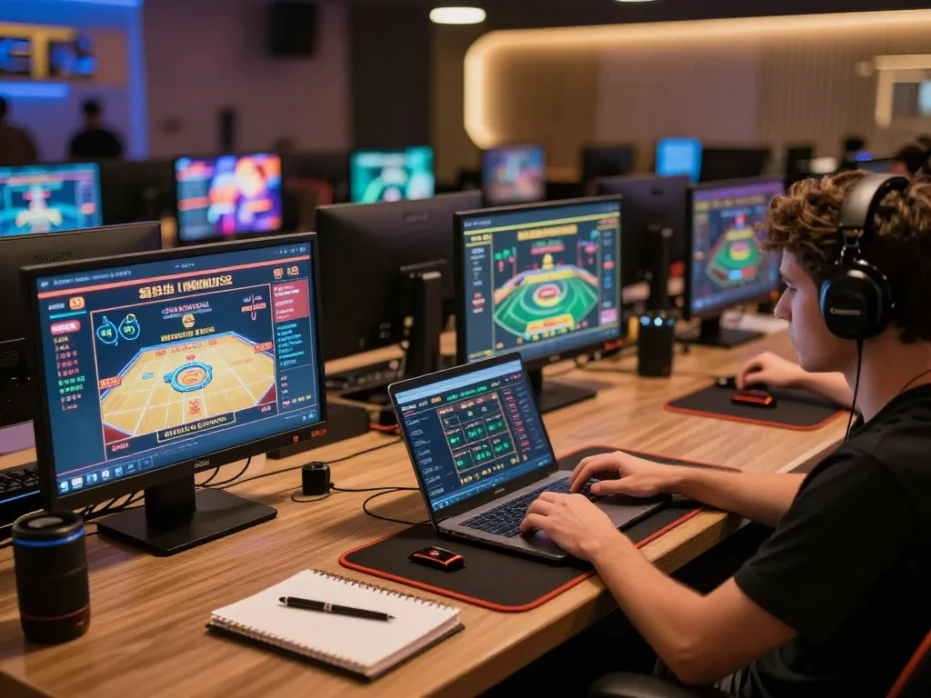 Play poker strategies at lu88 with a professional setup showcasing online gaming.