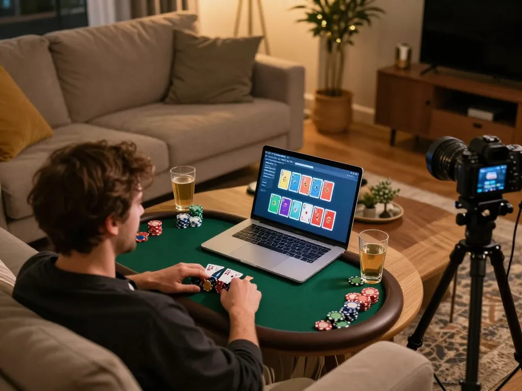 Engaging in thrilling gameplay on hitclub-88 while sitting at home with friends.