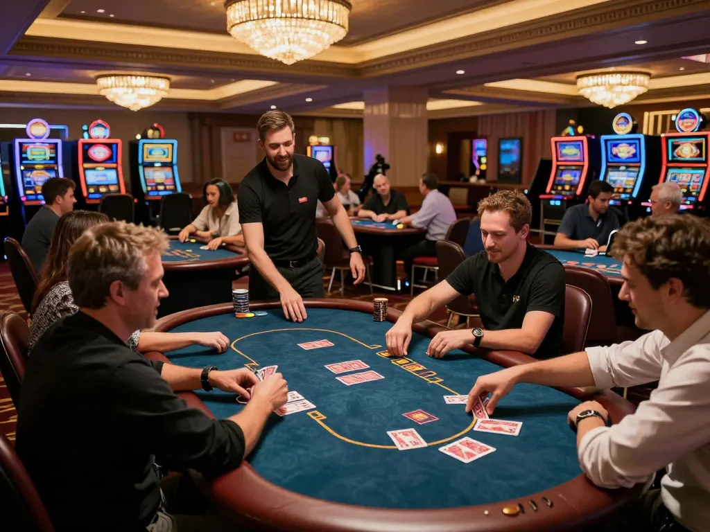 Players enjoying card games at 78win casino with dynamic betting action and vibrant atmosphere