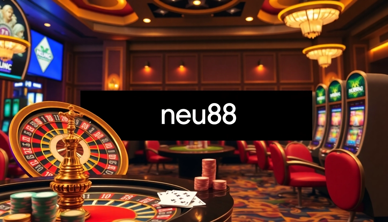 Experience the excitement of online gambling at neu88 with vibrant casino elements.