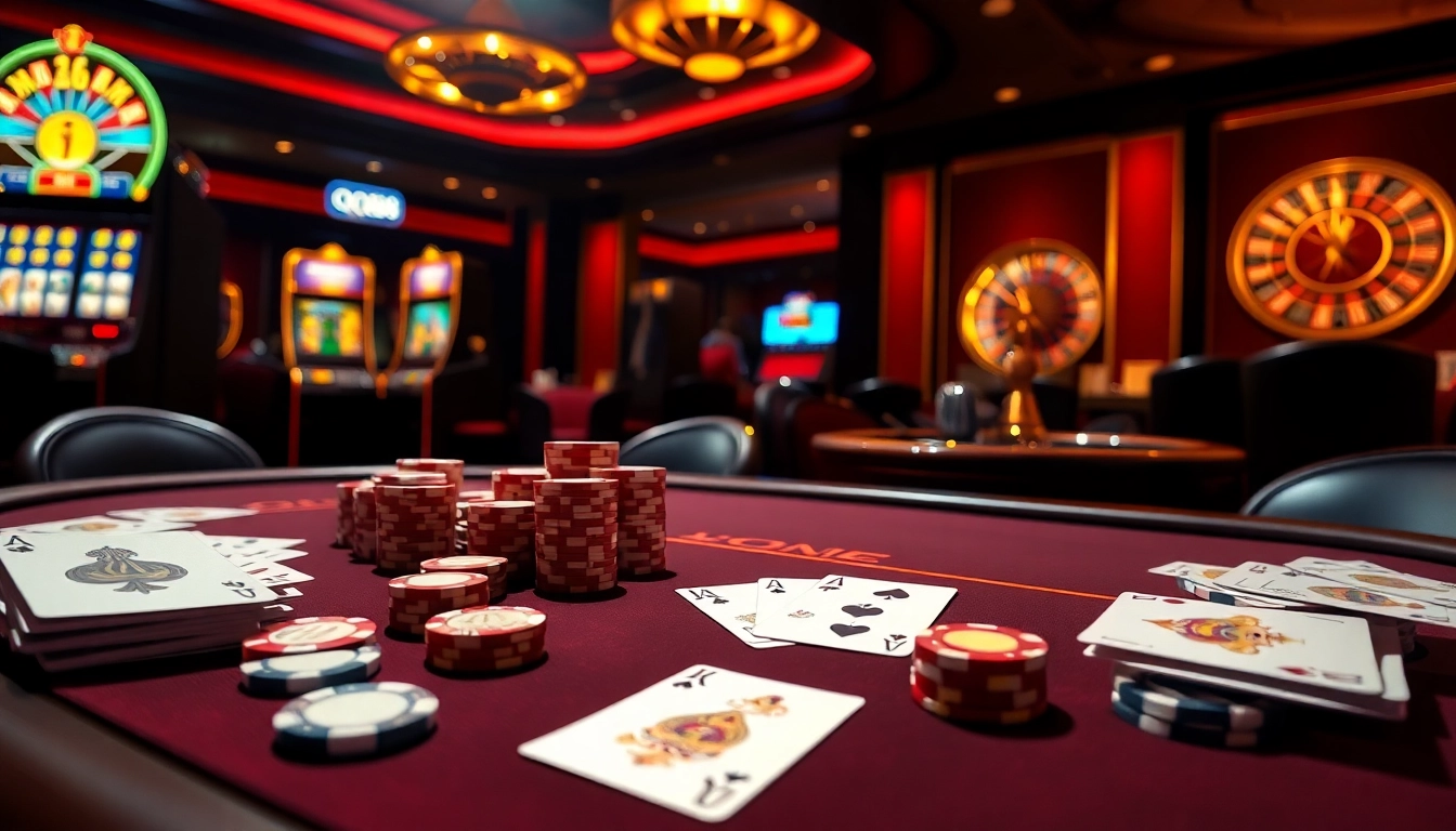 Experience high-stakes poker action at qq88 with colorful chips and elegant cards.