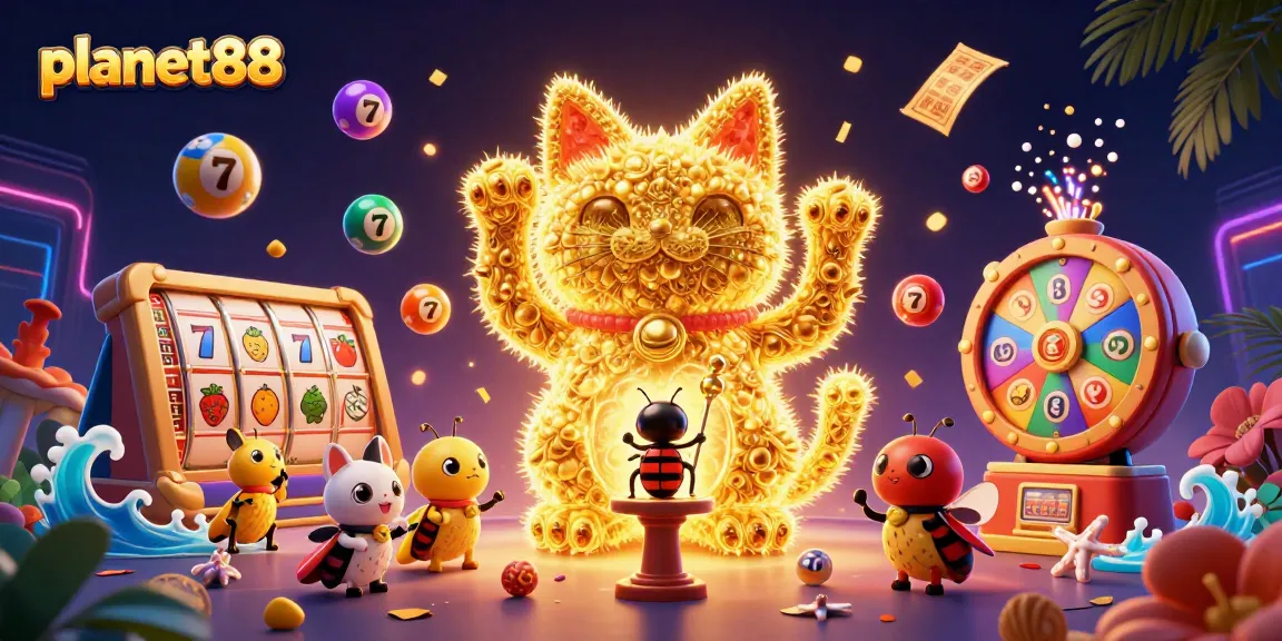 Experience massive wins with planet88's colorful slots and jackpot fun, joined by lucky symbols and dynamic elements.
