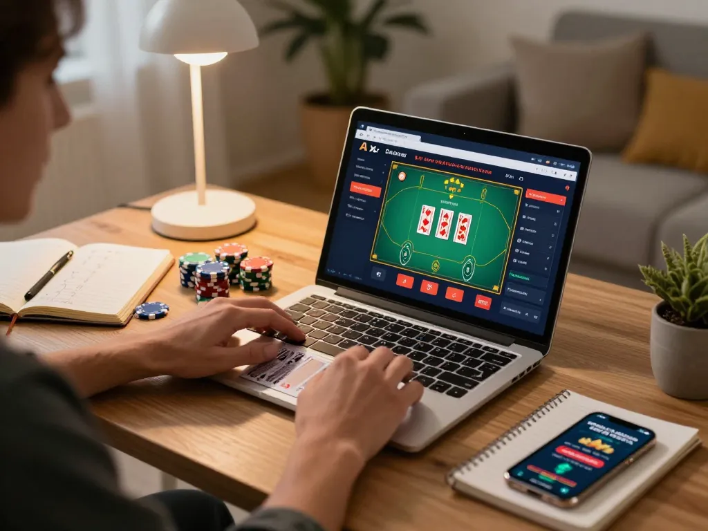 Engaging online gaming experience at home with bin88 casino interface and strategy notes present