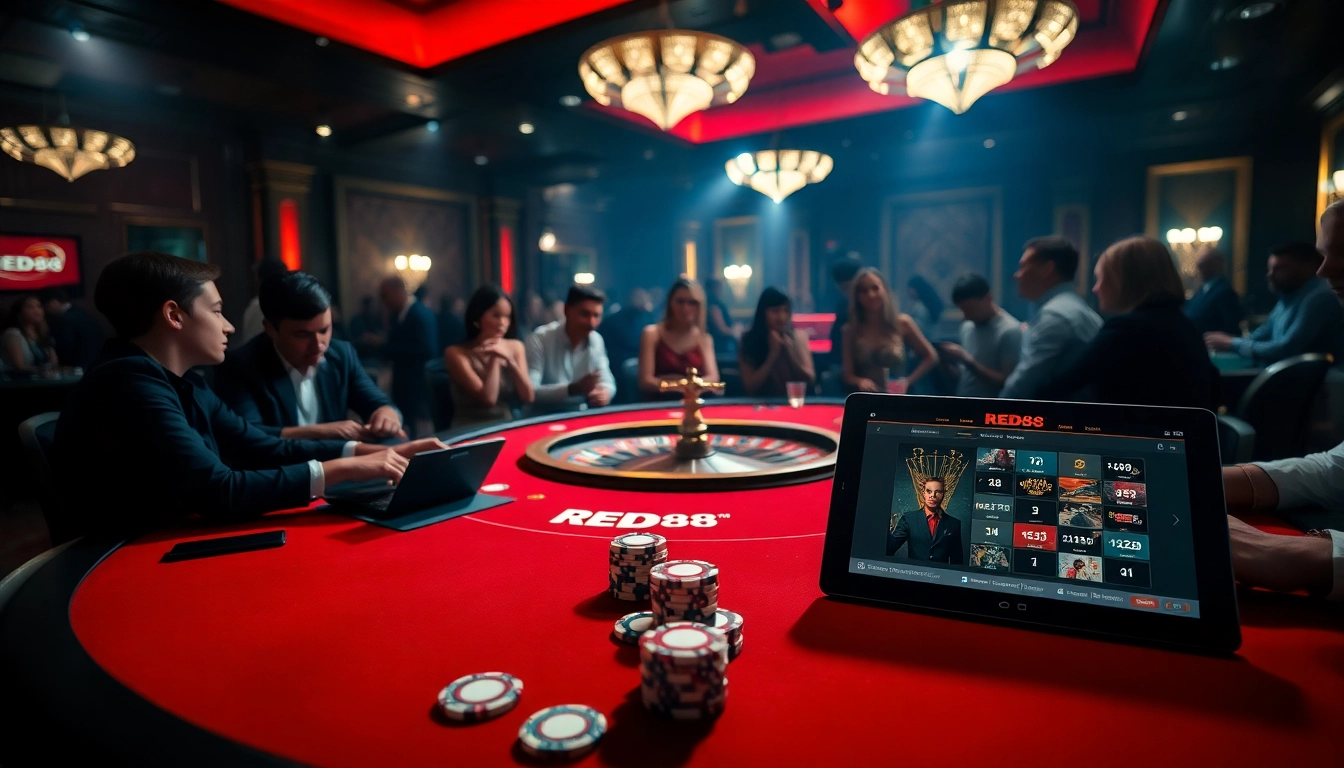 Experience the excitement of RED88 with immersive gaming at our luxurious casino tables.