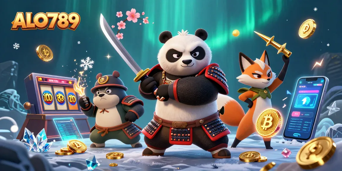 Engage with ALO789’s thrilling slot experience featuring vibrant gaming characters in action.