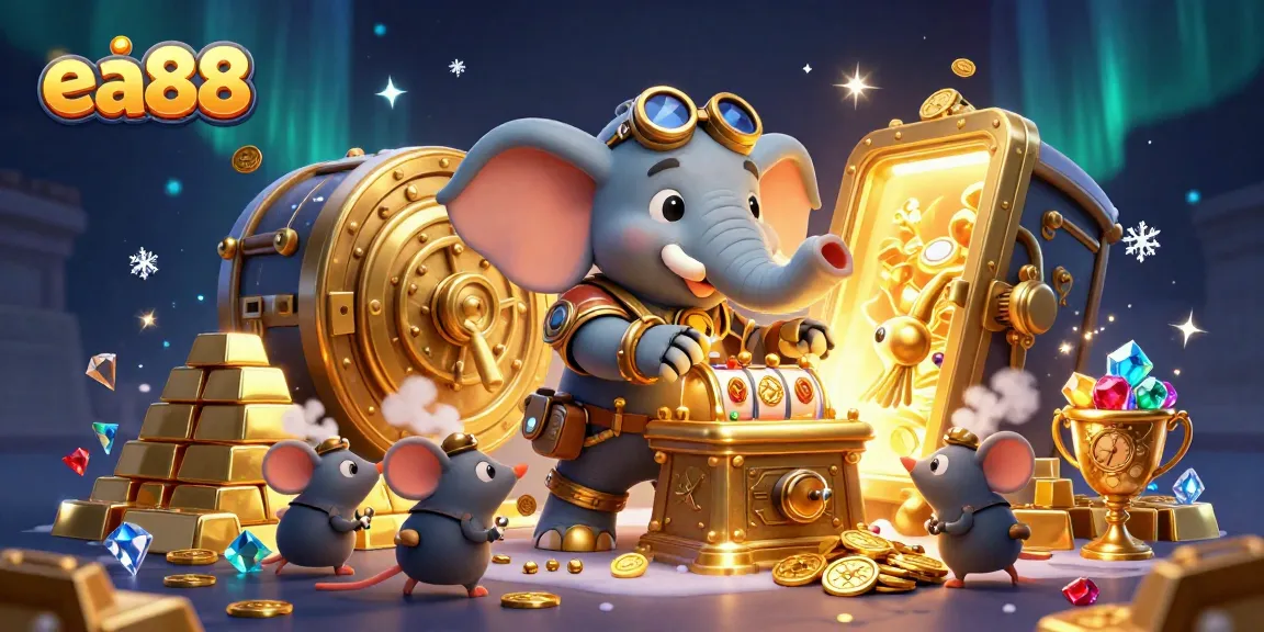Spin the golden slot machine and win big at ea88 with exciting gaming elements and treasures.