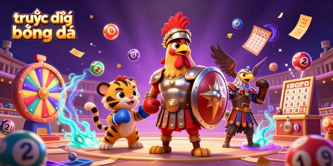 Watch trực tiếp bóng đá with dynamic sports elements set in a vibrant 3D arena illustration.