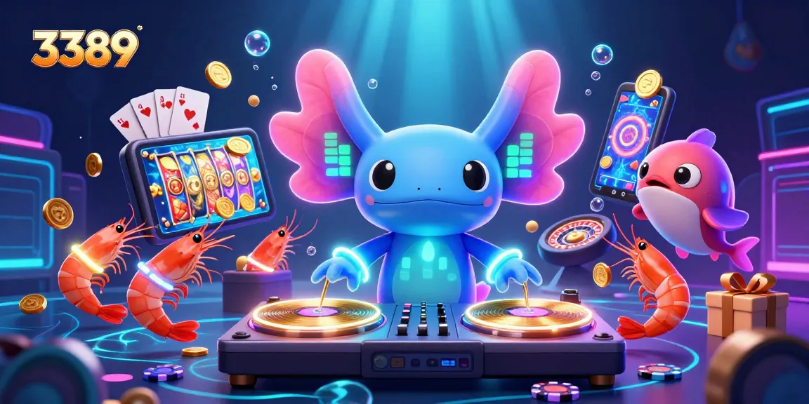 Spin the reels and win big at the 3389 casino with a vibrant underwater scene full of engaging gaming elements.