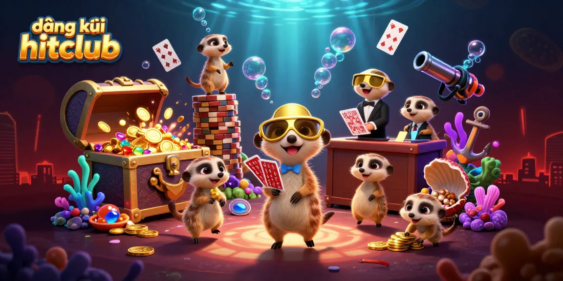 Join the excitement at đăng ký hitclub with meerkats managing an engaging casino scene filled with treasures.