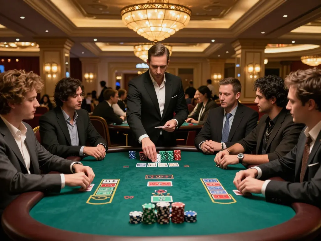 NK88 players engaged at a high-stakes blackjack table, showcasing thrill and strategy