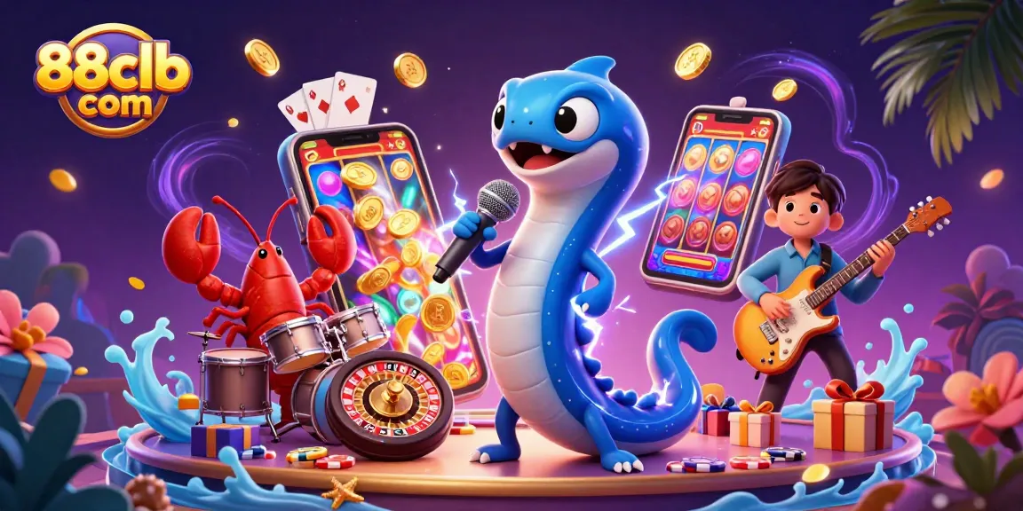 Engage in thrilling action at 88clb com with an underwater casino scene featuring vibrant characters and games.