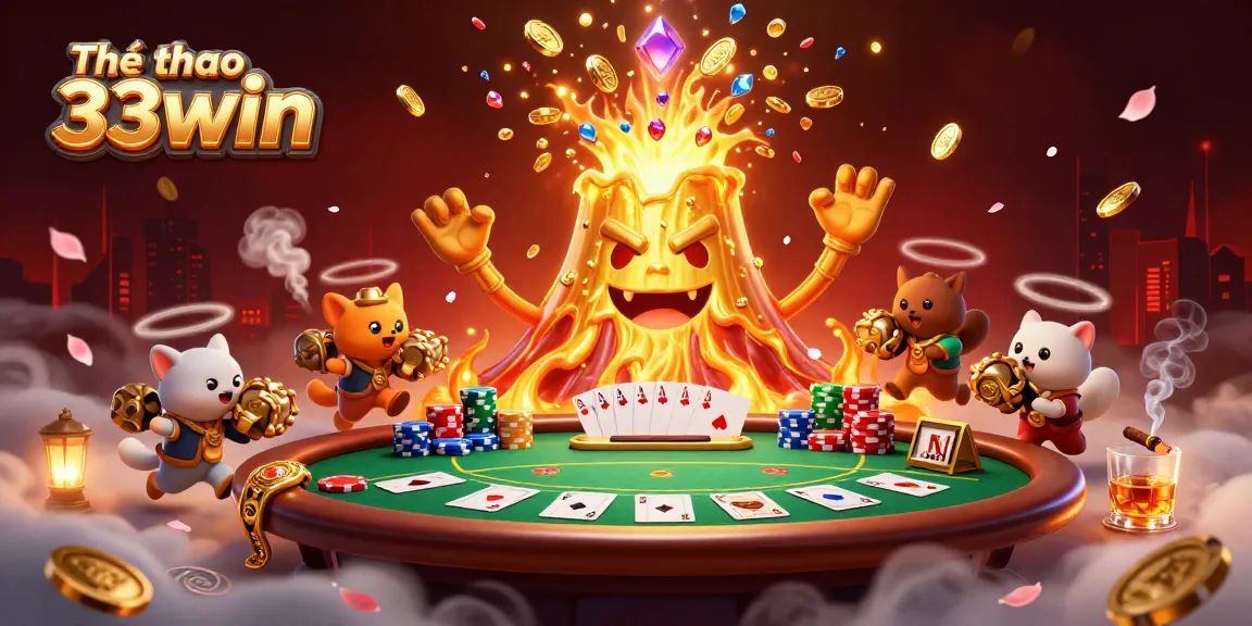 Experience thrilling sports betting at Thể thao 33win with dynamic gambling elements and vibrant visuals.