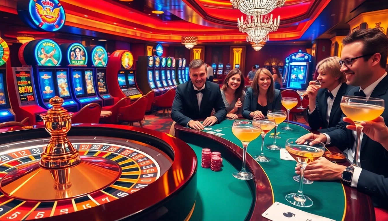Engaging gameplay and vibrant atmosphere at https://c168seo.com/ casino with roulette, slots, and poker tables.