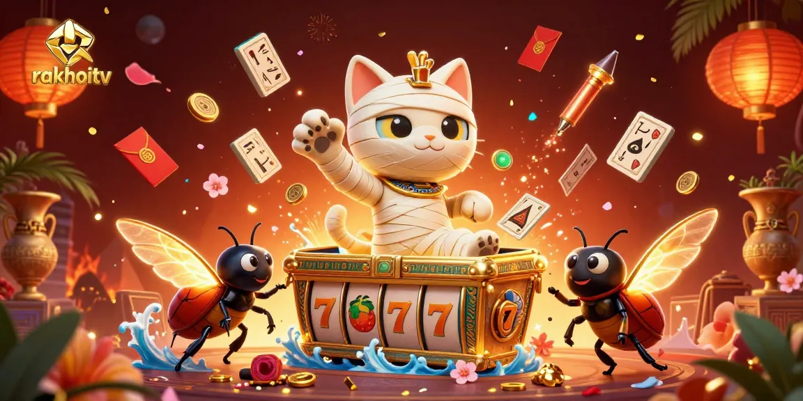 Experience thrilling gameplay at rakhoitv with a vibrant 3D casino scene featuring captivating elements.