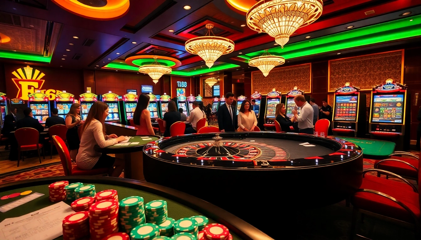 Players enjoying casino games and winning at https://tg88u.com/ with vibrant tables and chips.