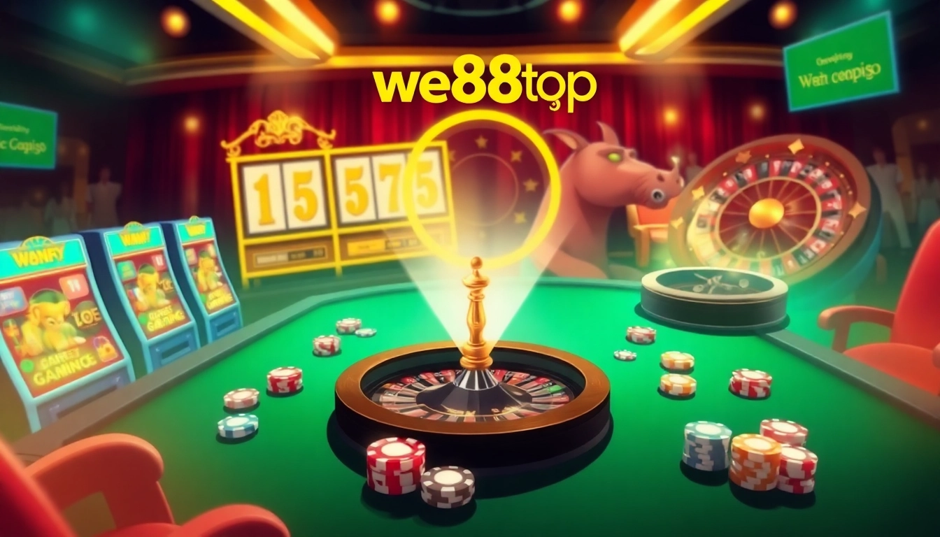 Engaging online casino experience at https://we88top.io/ with vibrant gambling elements.