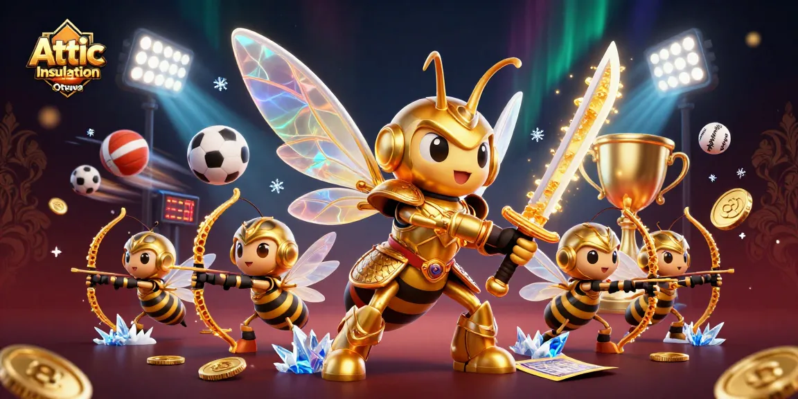 Witness the magic of Attic Insulation Ottawa as a golden hornet battles for energy efficiency.