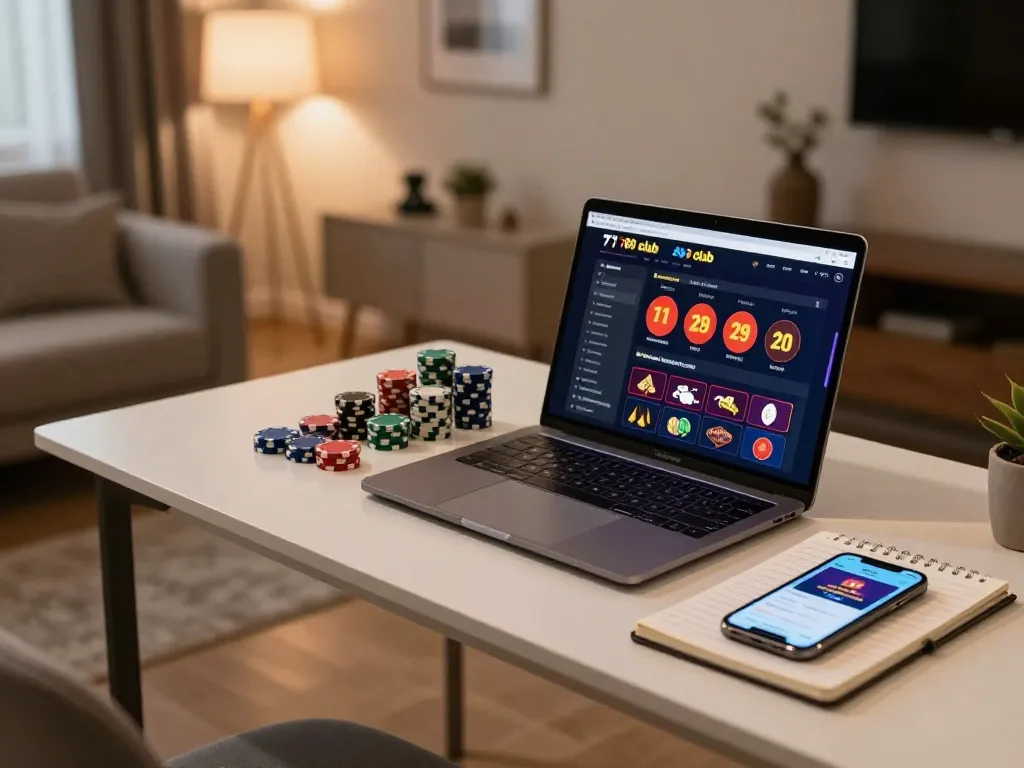 Engaging gameplay experience on 789 club online casino with comfortable home setup.