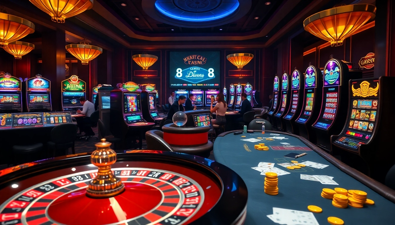 Experience the thrill of gambling at nhà cái DA88 with vibrant casino elements and high-stakes games.