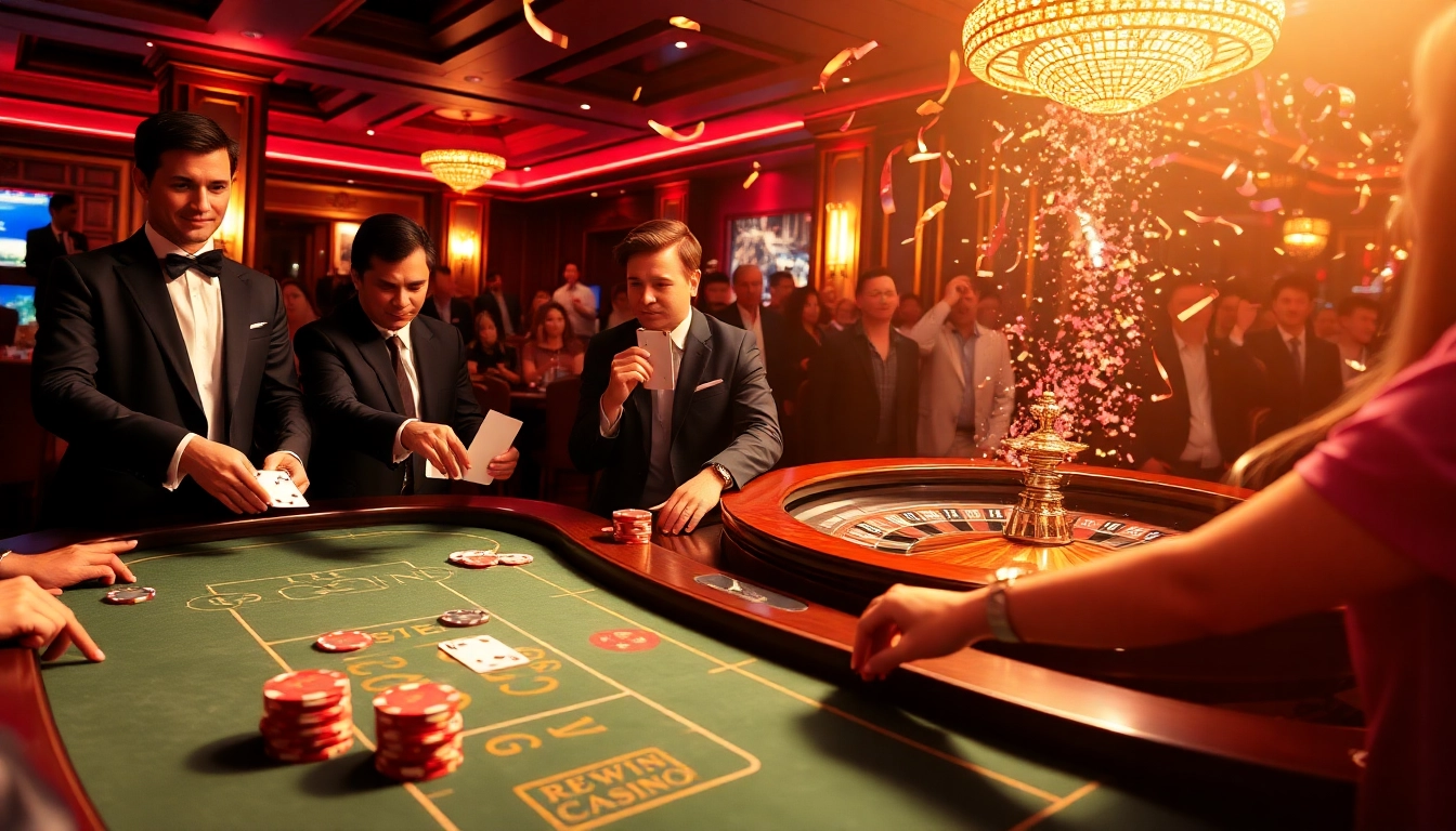 Experience high-stakes excitement at nhà cái 11WIN's luxurious poker table in a vibrant casino.