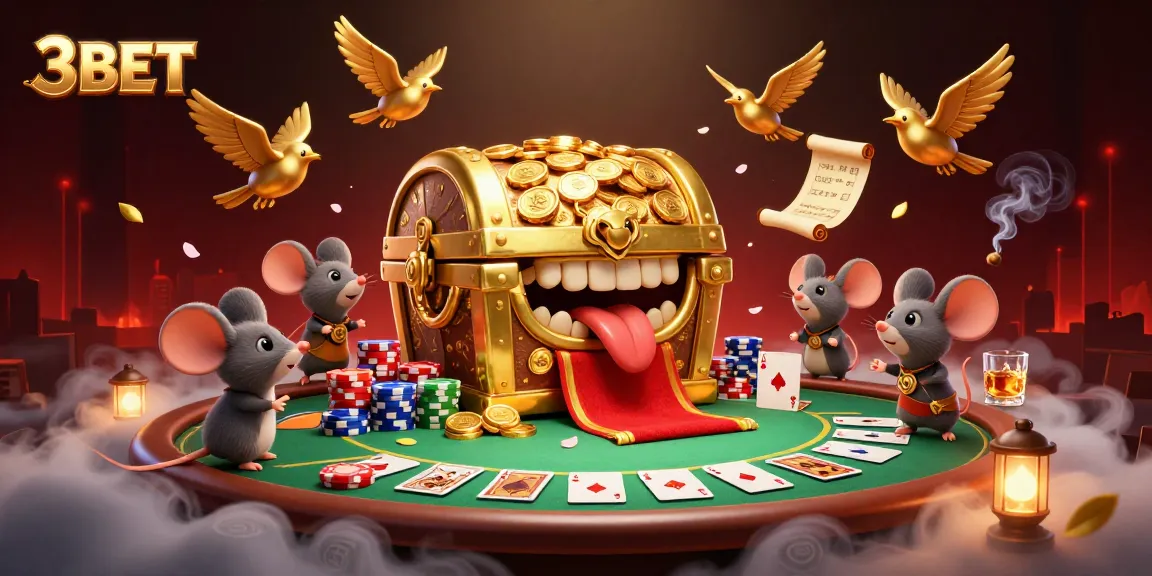 3BET brings excitement to online gaming with dynamic poker action featuring golden treasures and vibrant casino elements