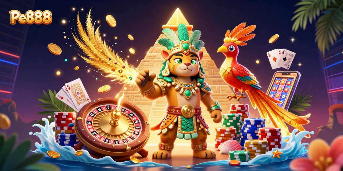 Experience the excitement of Pe888 with vibrant gaming elements and captivating designs.